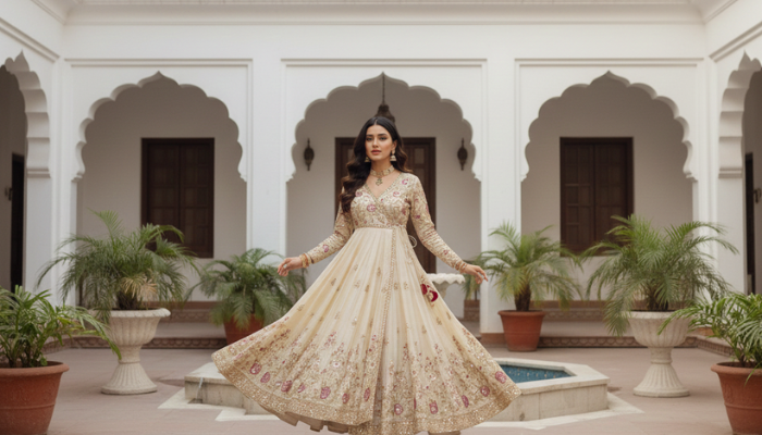 angrakha style frock